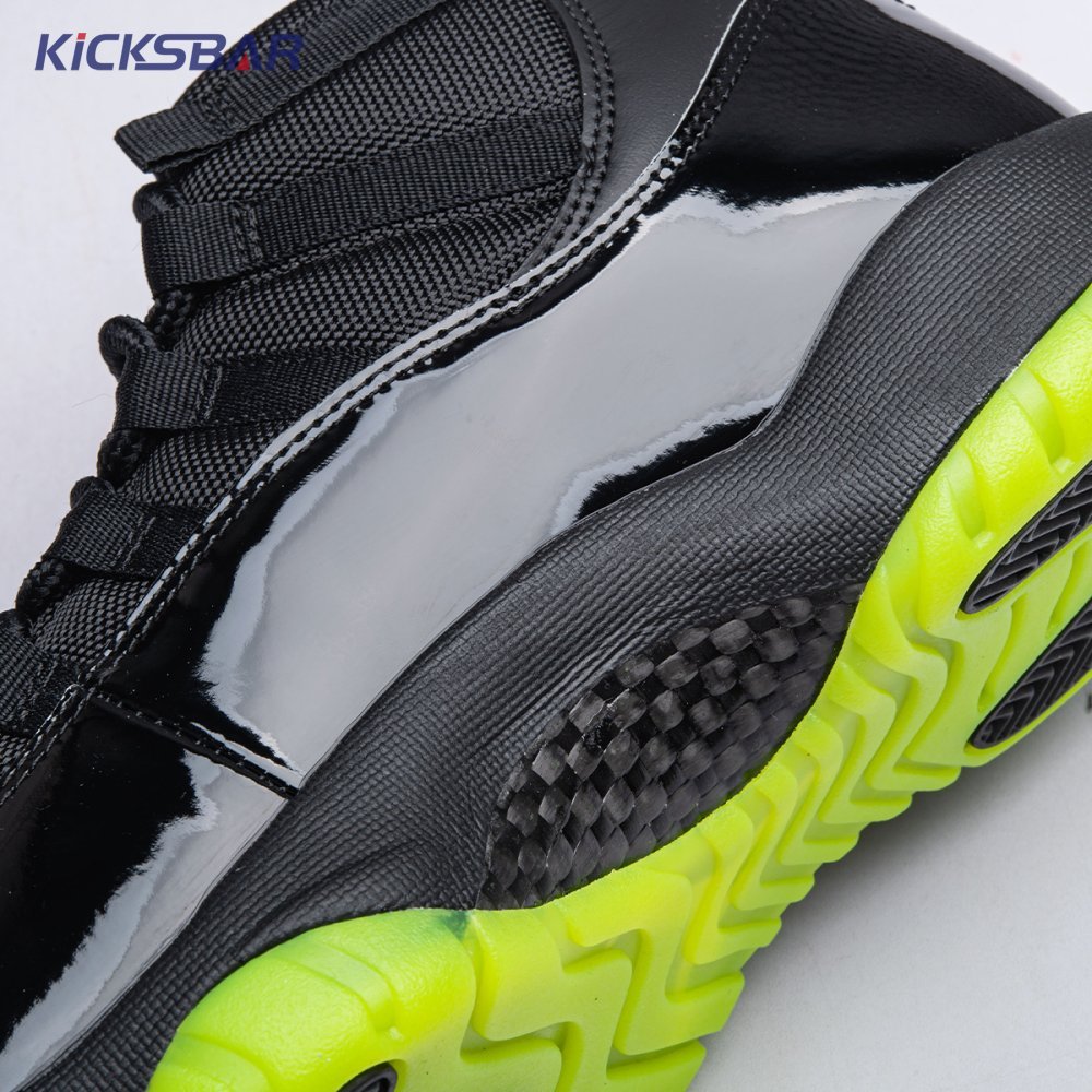 Air Jordan 11 GS Black Barely Volt Men's - Image 12