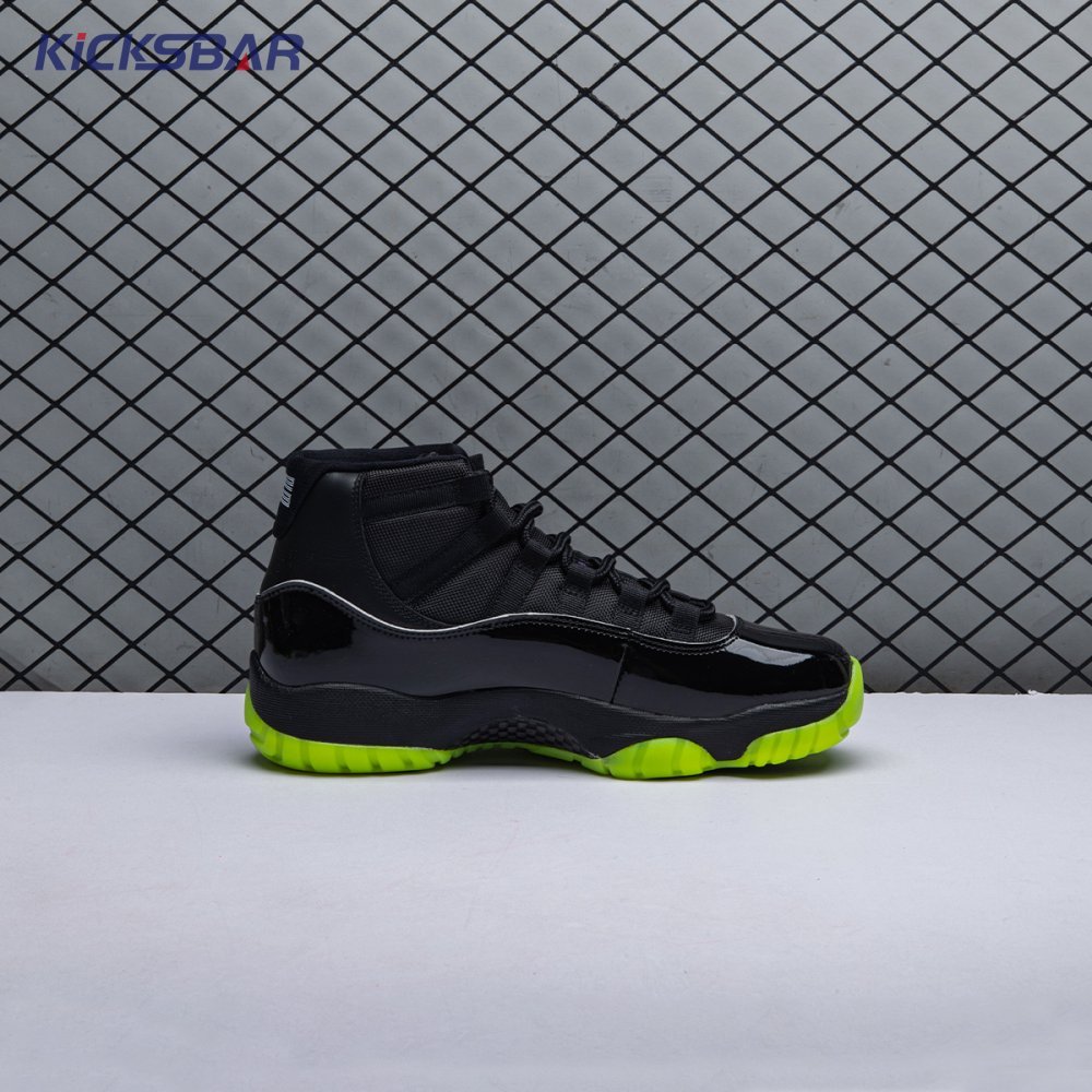 Air Jordan 11 GS Black Barely Volt Men's - Image 4