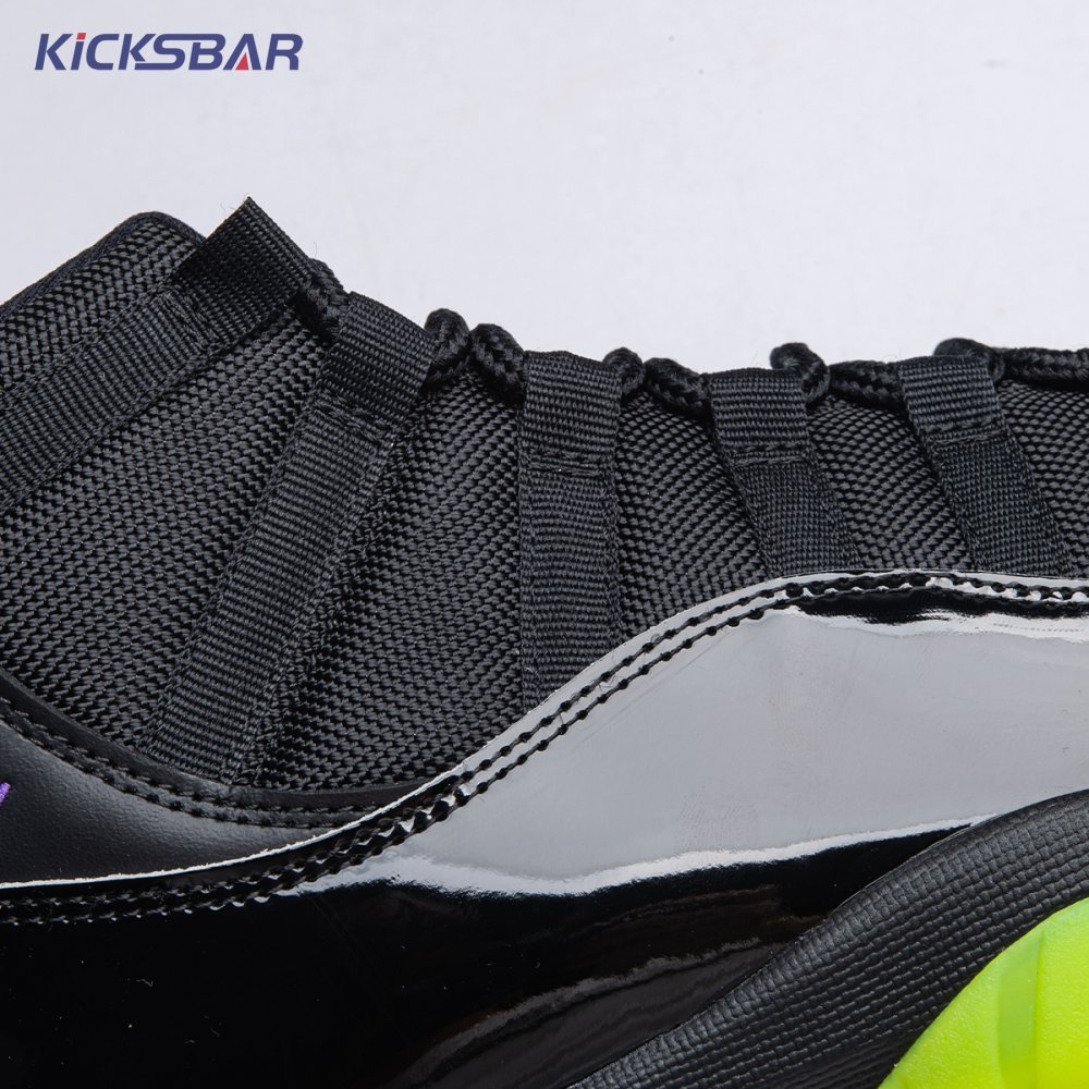 Air Jordan 11 GS Black Barely Volt Men's - Image 10