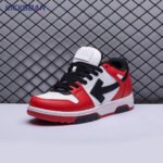 OFF-WHITE Out Of Office OOO Low Tops Black White Red Unisex - Image 2