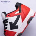 OFF-WHITE Out Of Office OOO Low Tops Black White Red Unisex - Image 11