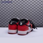 OFF-WHITE Out Of Office OOO Low Tops Black White Red Unisex - Image 7