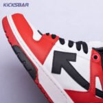 OFF-WHITE Out Of Office OOO Low Tops Black White Red Unisex - Image 10