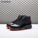 Air Jordan 11 Black Red 378037-326 Men's - Image 2