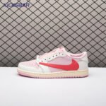Travis Scott x Air Jordan 1 Low OG Tropical Pink IQ7604-101 Unisex - Image 4