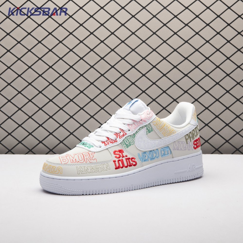 Nike Air Force 1 Low World Tour White II1549-100 Unisex - Image 3
