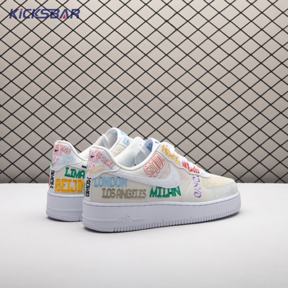 Nike Air Force 1 Low World Tour White II1549-100 Unisex - Image 8